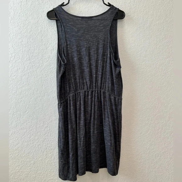 Olive Oak Womens Mini Tank Dress Gray Sleeveless Scoop Neck Drawstring - Picture 7 of 7